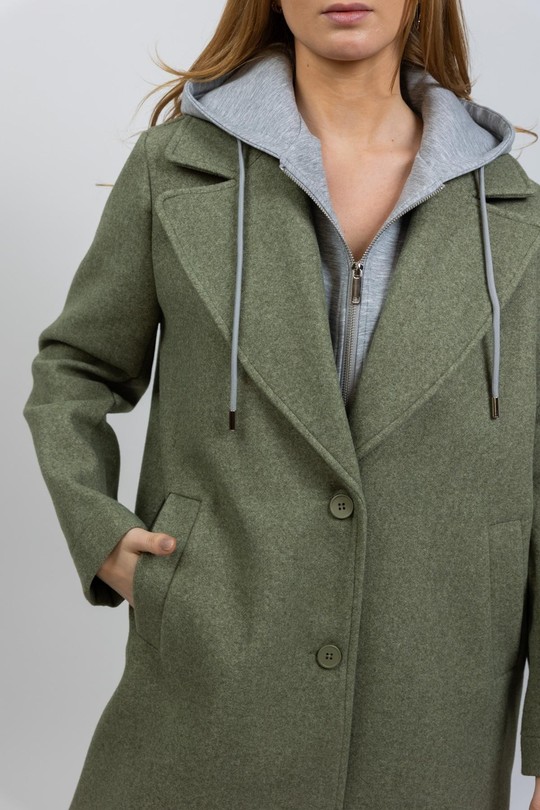 Manteaux Femme Vert Kzell 3616 Efashion Paris