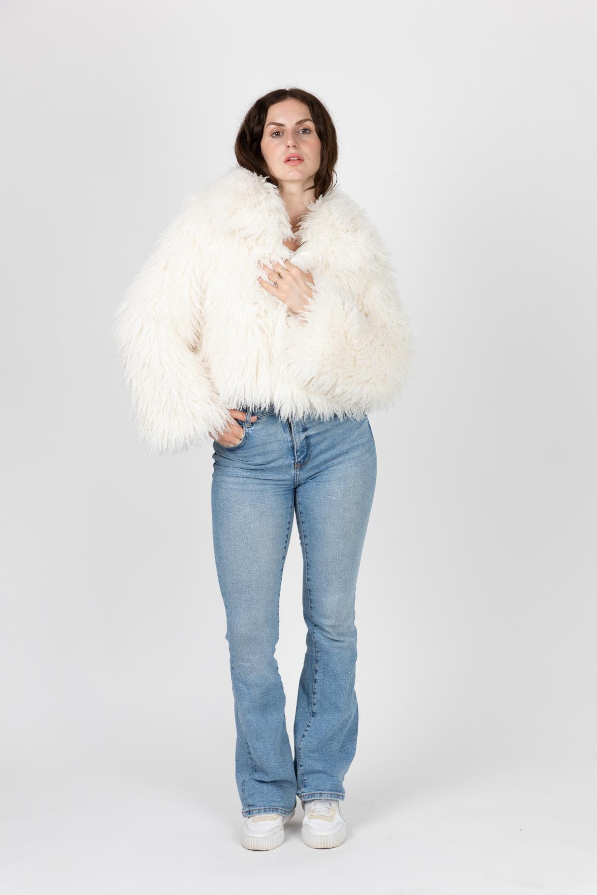 Manteaux Femme Blanc cassé Kzell 8751 #c Efashion Paris