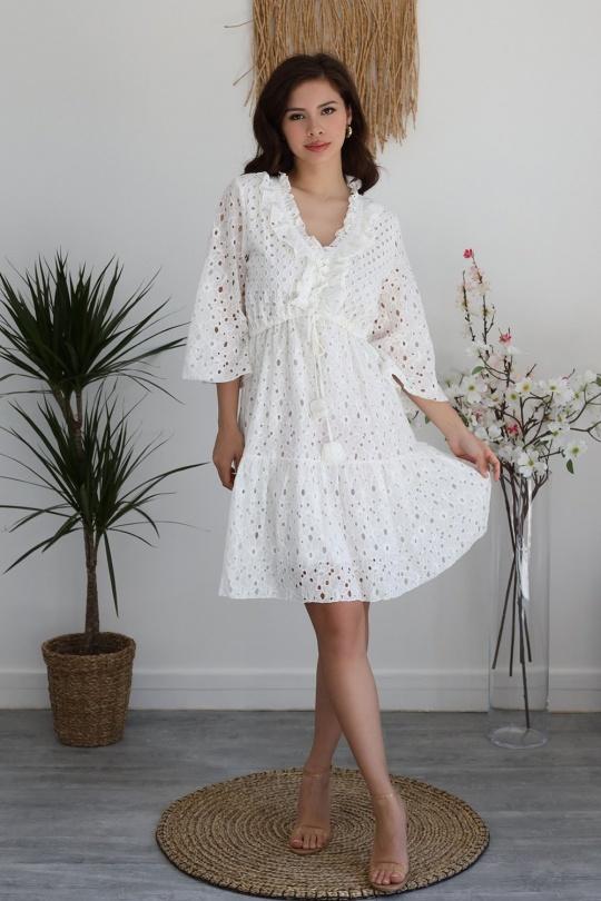 Midi dresses Women White/ecru Esprit Jessica ER24001 ROBE FANTA Efashion Paris