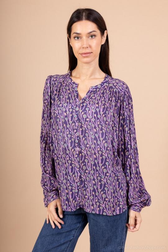 Chemises Femme Violet COLOR BLOCK 25219319 Efashion Paris