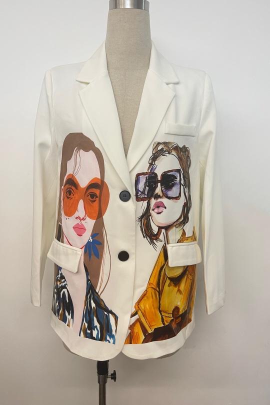 Jackets Women Beige AIKHA 5582 Efashion Paris