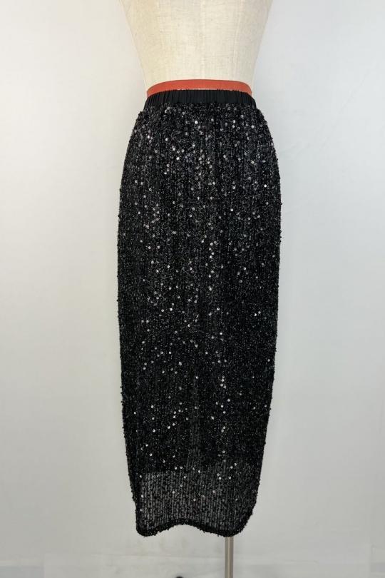 Jupes Femme Noir AIKHA 07-3003 Efashion Paris