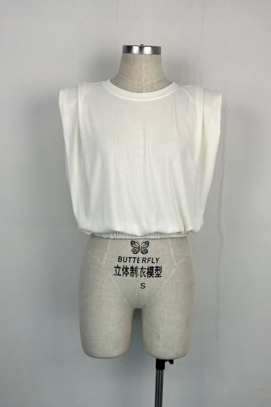 Tops Femme Blanc AIKHA 05-3517 Efashion Paris