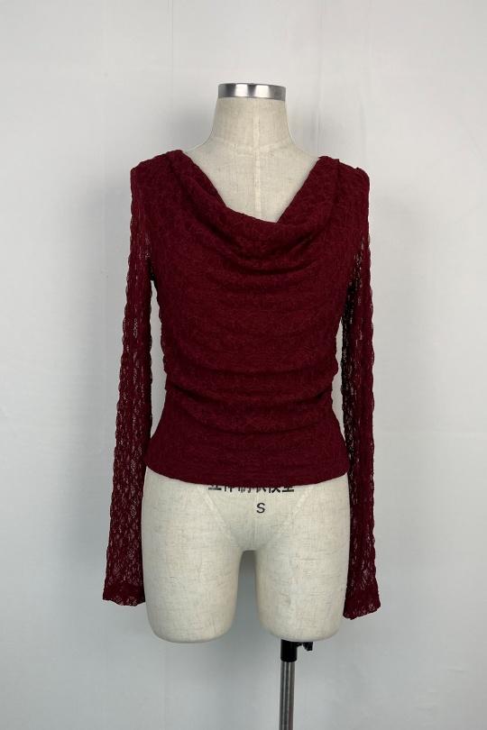 Tops Femme Bordeaux AIKHA 05-3528 Efashion Paris