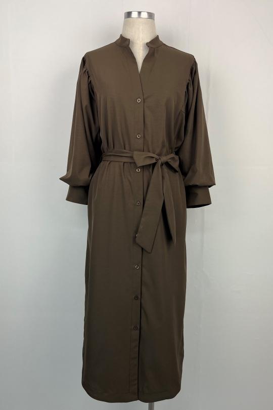 Robes mi-longues Femme Marron AIKHA 02-3550 Efashion Paris