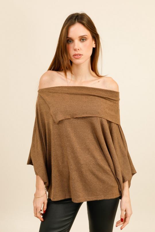 Tops Femme Marron AIKHA 05-3558 Efashion Paris