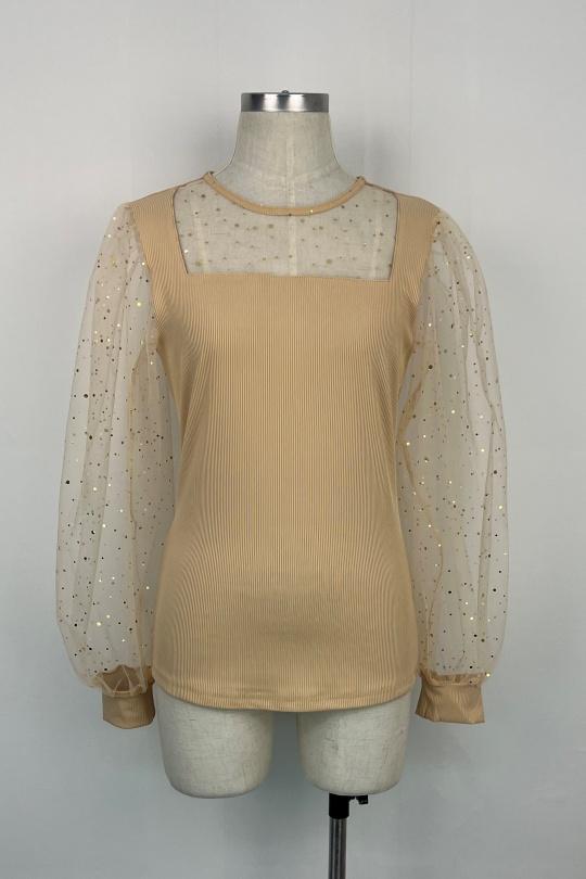 Tops Femme Beige AIKHA 05-3580 Efashion Paris