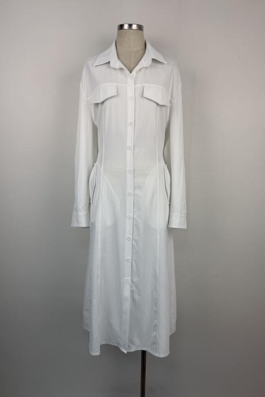 Robes longues Femme Blanc AIKHA 02-3609 Efashion Paris