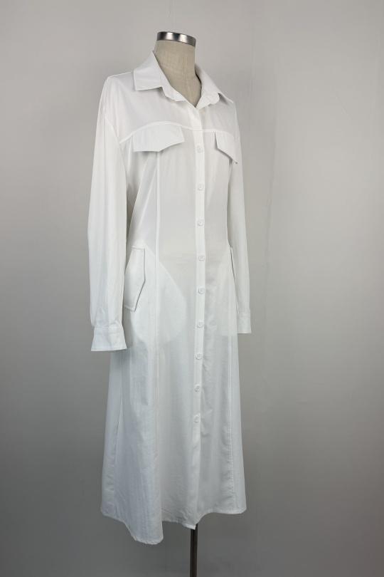 Robes longues Femme Blanc AIKHA 02-3609 Efashion Paris