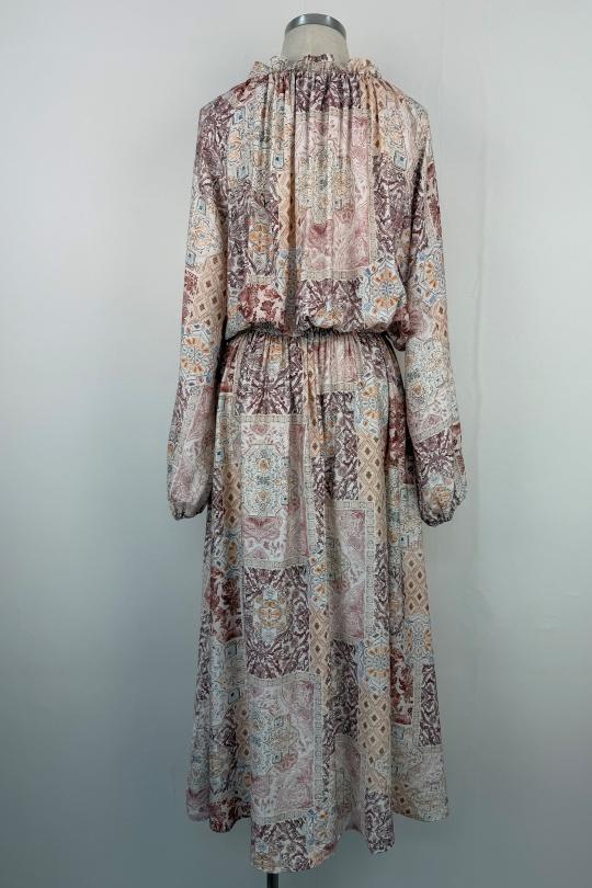 Robes longues Femme Rose AIKHA 02-3628 Efashion Paris