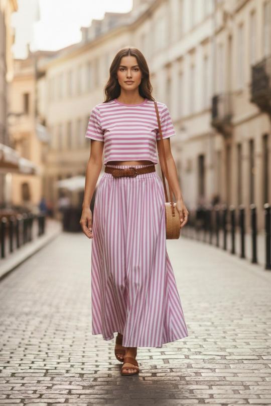 T-shirts Femme Jaune AIKHA 05-3619 Efashion Paris