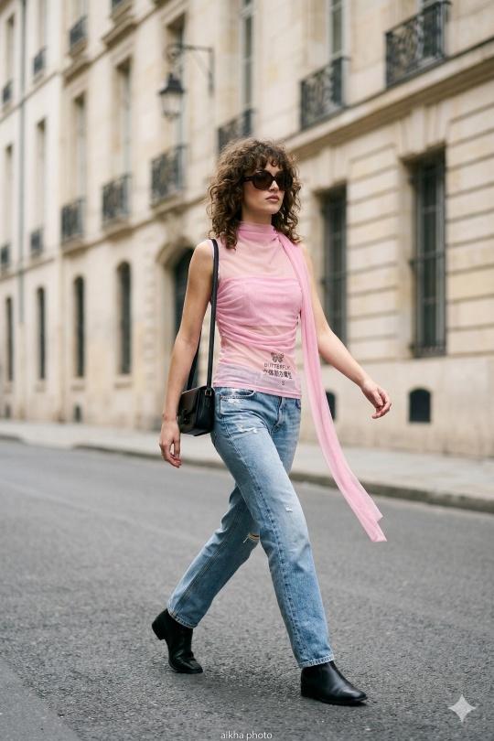 Top Donna Pink AIKHA 05-3667 Efashion Paris