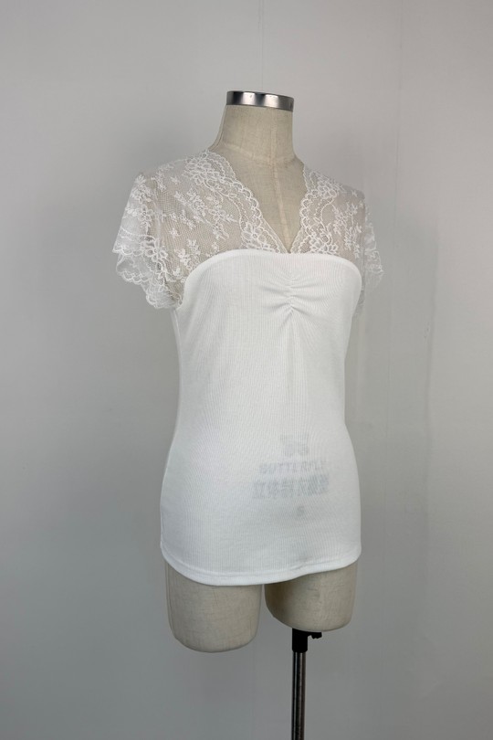 Tops Femme Blanc AIKHA 05-3680 Efashion Paris
