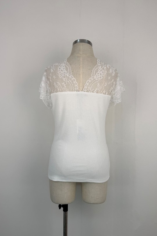 Tops Femme Blanc AIKHA 05-3680 Efashion Paris