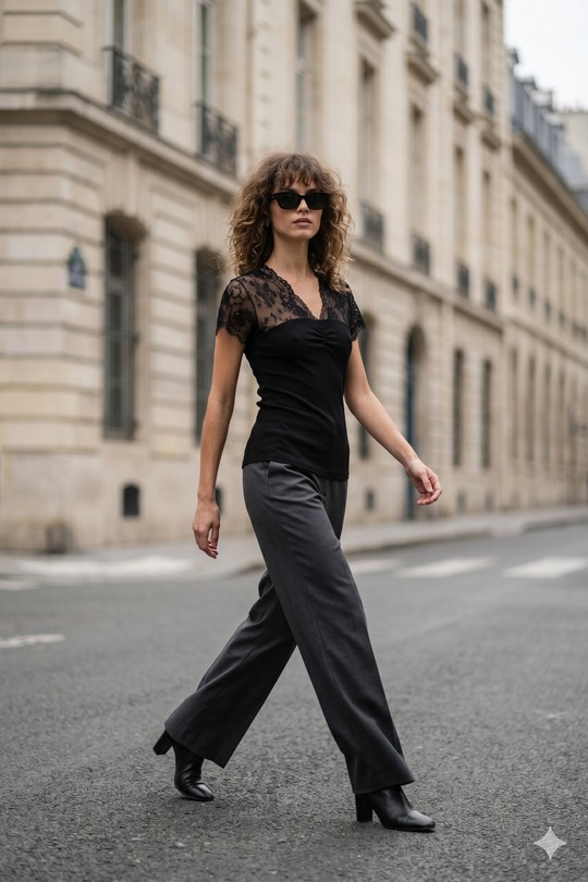 Tops Femme Blanc AIKHA 05-3680 Efashion Paris