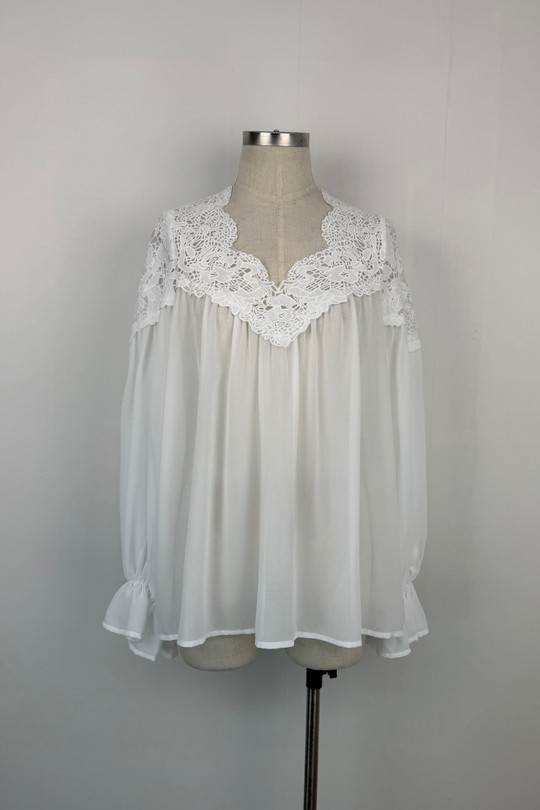 Blouses Femme Blanc AIKHA 05-3726 Efashion Paris