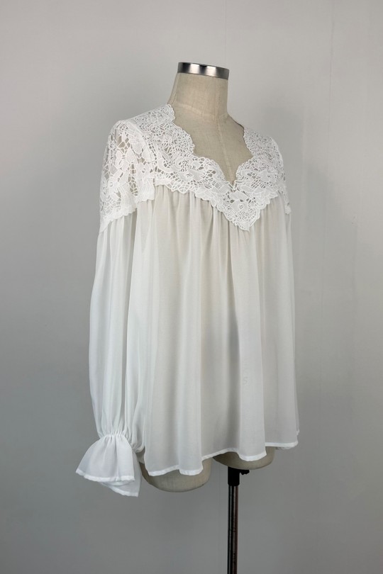 Blouses Femme Blanc AIKHA 05-3726 Efashion Paris
