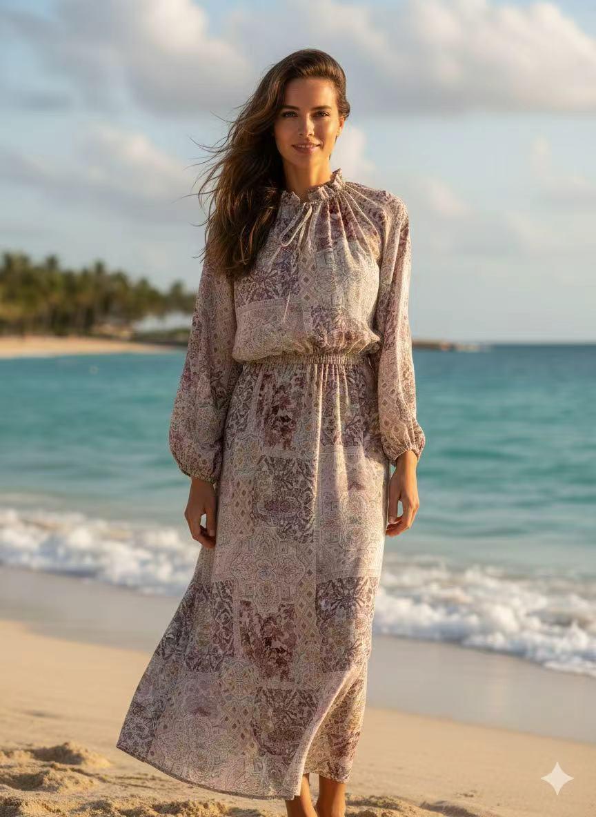 Robes longues Femme Rose AIKHA 02-3628 #c Efashion Paris