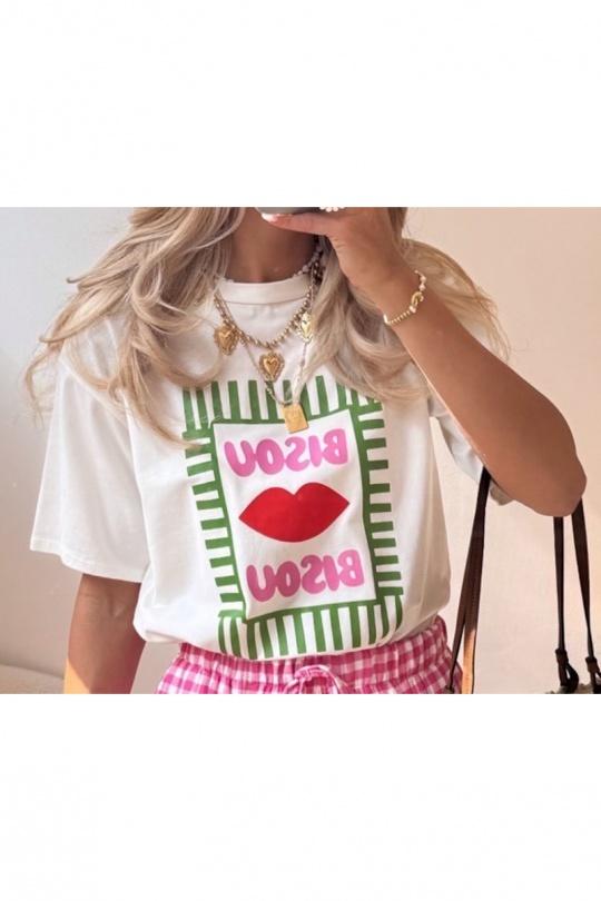 T-shirts Donna White Amy&Clo in vogue PR4308-J28 Efashion Paris