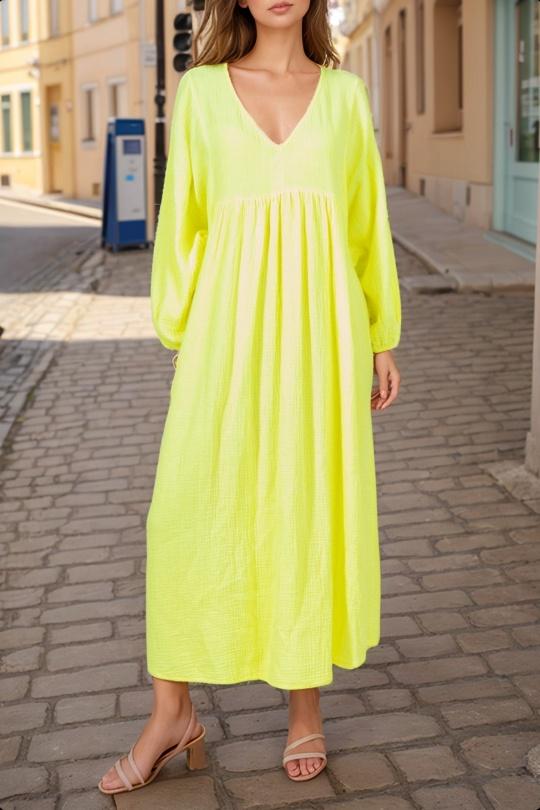 Abiti maxi Donna Yellow Amy&Clo in vogue PR2115022 Efashion Paris