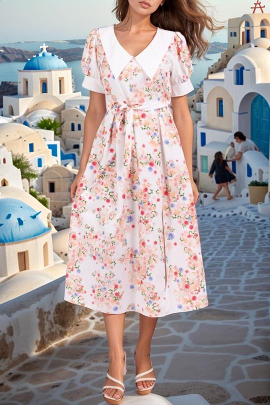 Abiti al polpaccio Donna Pink Amy&Clo in vogue PR12180 Efashion Paris