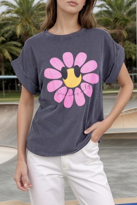 T-shirts Donna Grey Amy&Clo in vogue PR4308-J27 Efashion Paris