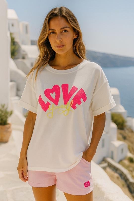 T-shirts Donna White Amy&Clo in vogue PR4308-J49 Efashion Paris