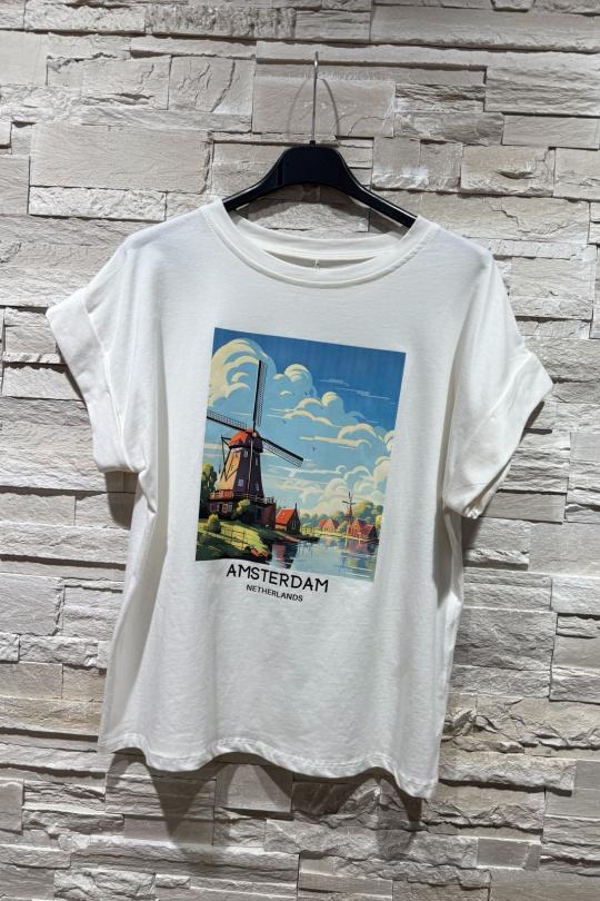 T-shirts Femme Blanc Amy&Clo in vogue PR4308-J61 Efashion Paris