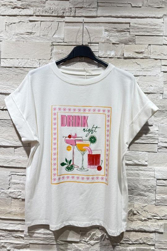 T-shirts Femme Blanc Amy&Clo in vogue PR4308-J58 Efashion Paris