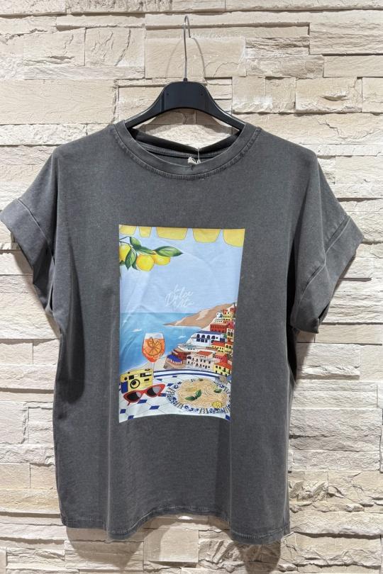 T-shirts Femme Gris Amy&Clo in vogue PR4308-J56 Efashion Paris