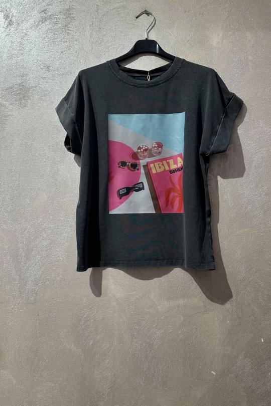 T-shirts Femme Gris Amy&Clo in vogue PR4308-J53 Efashion Paris
