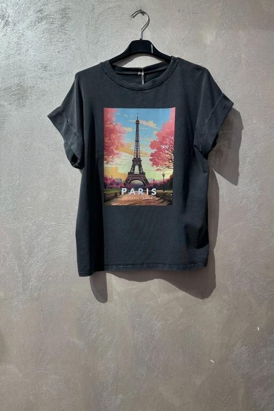 T-shirts Femme Gris Amy&Clo in vogue PR4308-J55 Efashion Paris