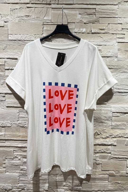 T-shirt Women White Amy&Clo in vogue AC2511-08 Efashion Paris