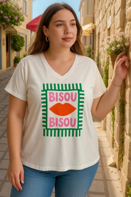 T-shirts Femme Blanc Amy&Clo in vogue AC2511-05 Efashion Paris
