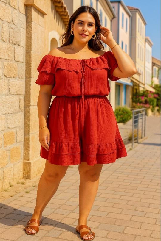 Dresses & Jumpsuits Women Red Amy&Clo in vogue AC5546 Efashion Paris