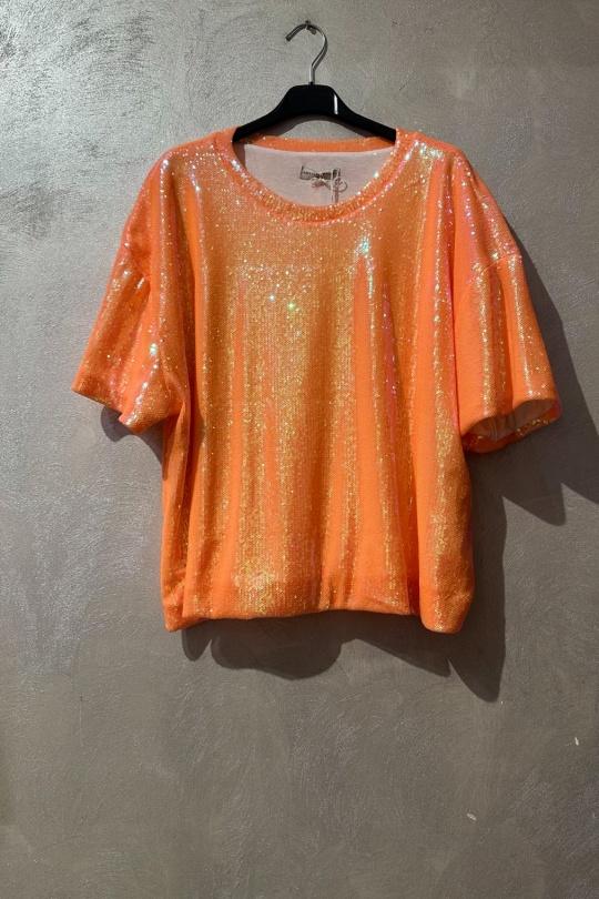 Tops Women Orange Amy&Clo in vogue AC26985 Efashion Paris