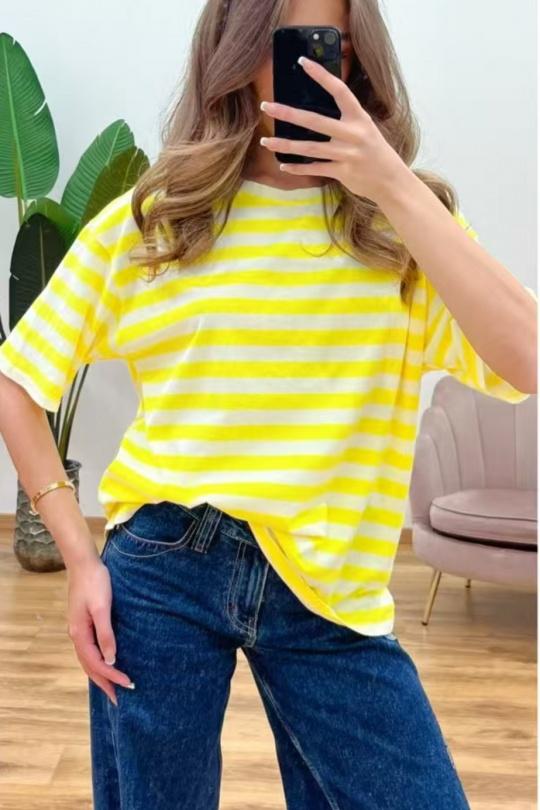 T-shirts Women Yellow Amy&Clo in vogue PR90339 Efashion Paris
