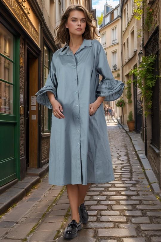 Abiti al polpaccio Donna Peacock blue Amy&Clo in vogue PR896903 Efashion Paris