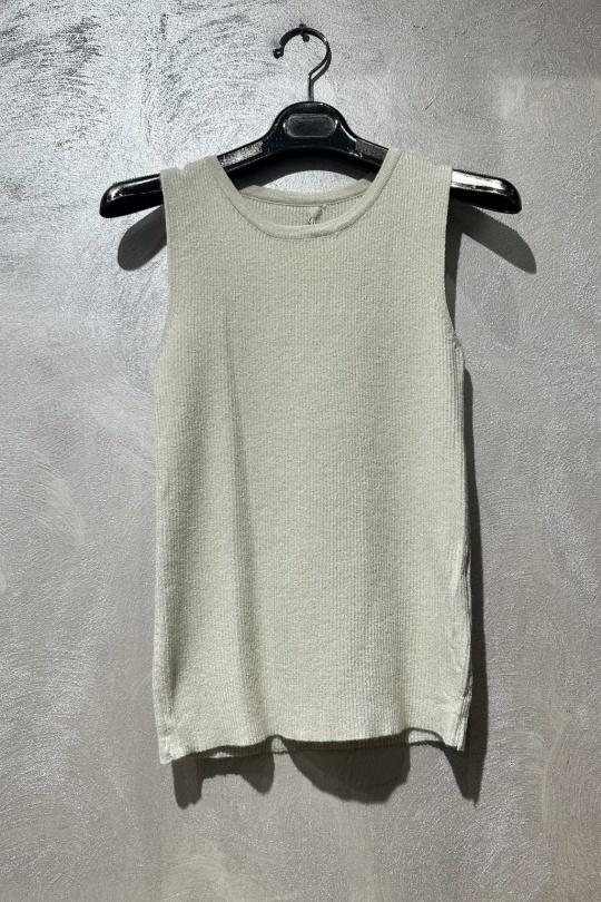 Camisetas sin mangas Mujer Beige Amy&Clo in vogue PR30027 Efashion Paris