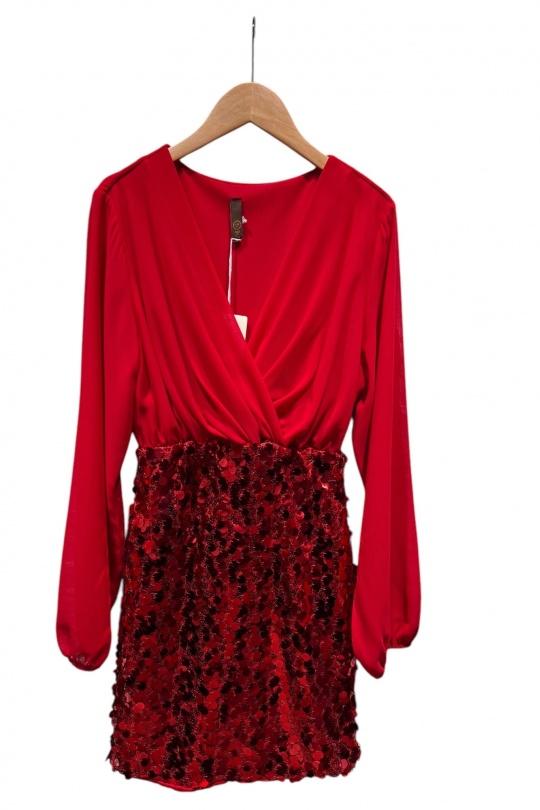 Robes de soirée Femme Rouge Amy&Clo in vogue PR56161 Efashion Paris