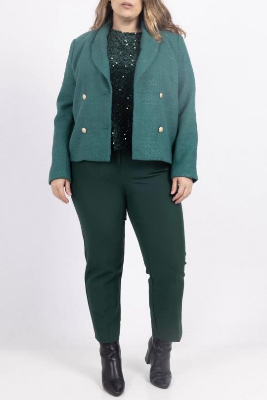 Jackets Women Green Amy&Clo in vogue AC411 A Efashion Paris