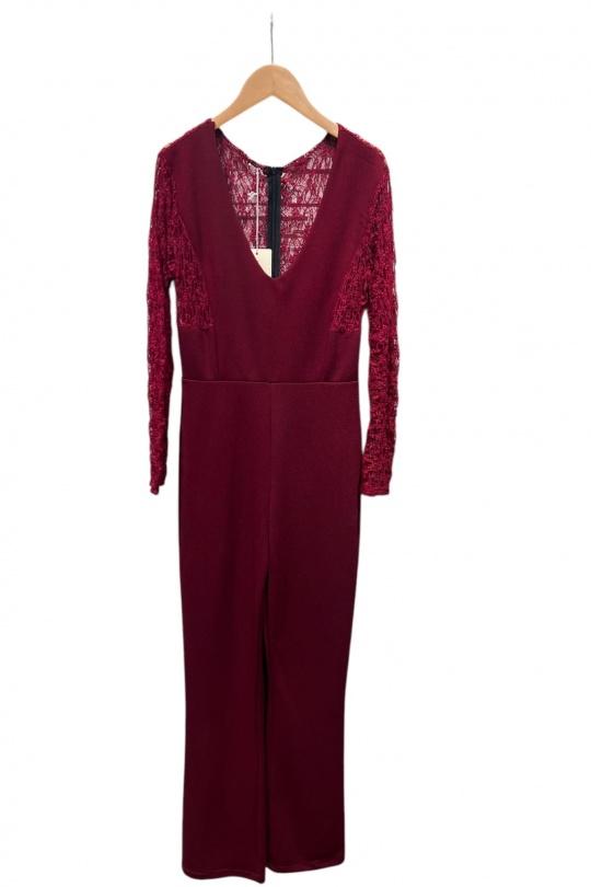 Jumpsuits Women Burgundy Amy&Clo in vogue PR9915 Efashion Paris