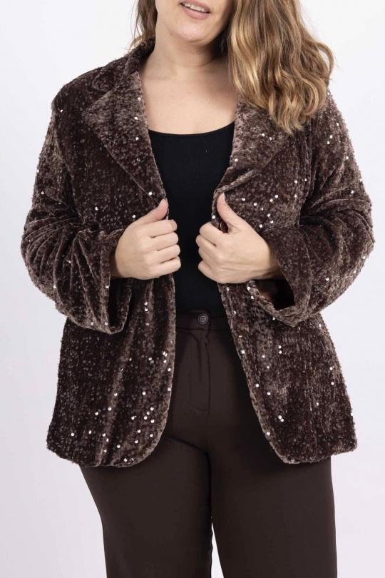 Jackets Women Brown Amy&Clo in vogue AC44658 Efashion Paris
