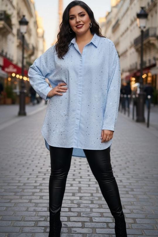 Chemises & blouses Femme Bleu clair Amy&Clo in vogue ACF9012 Efashion Paris