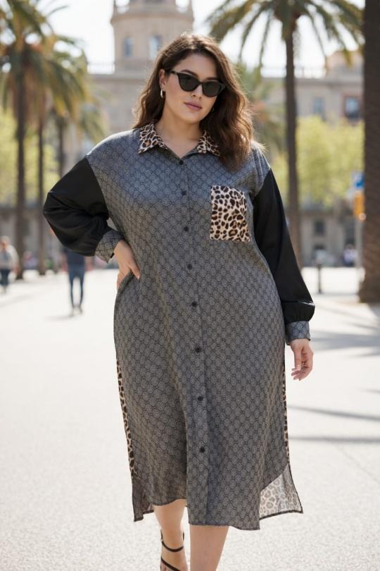 Abiti e Tute Donna Grey Amy&Clo in vogue AC26068 Efashion Paris