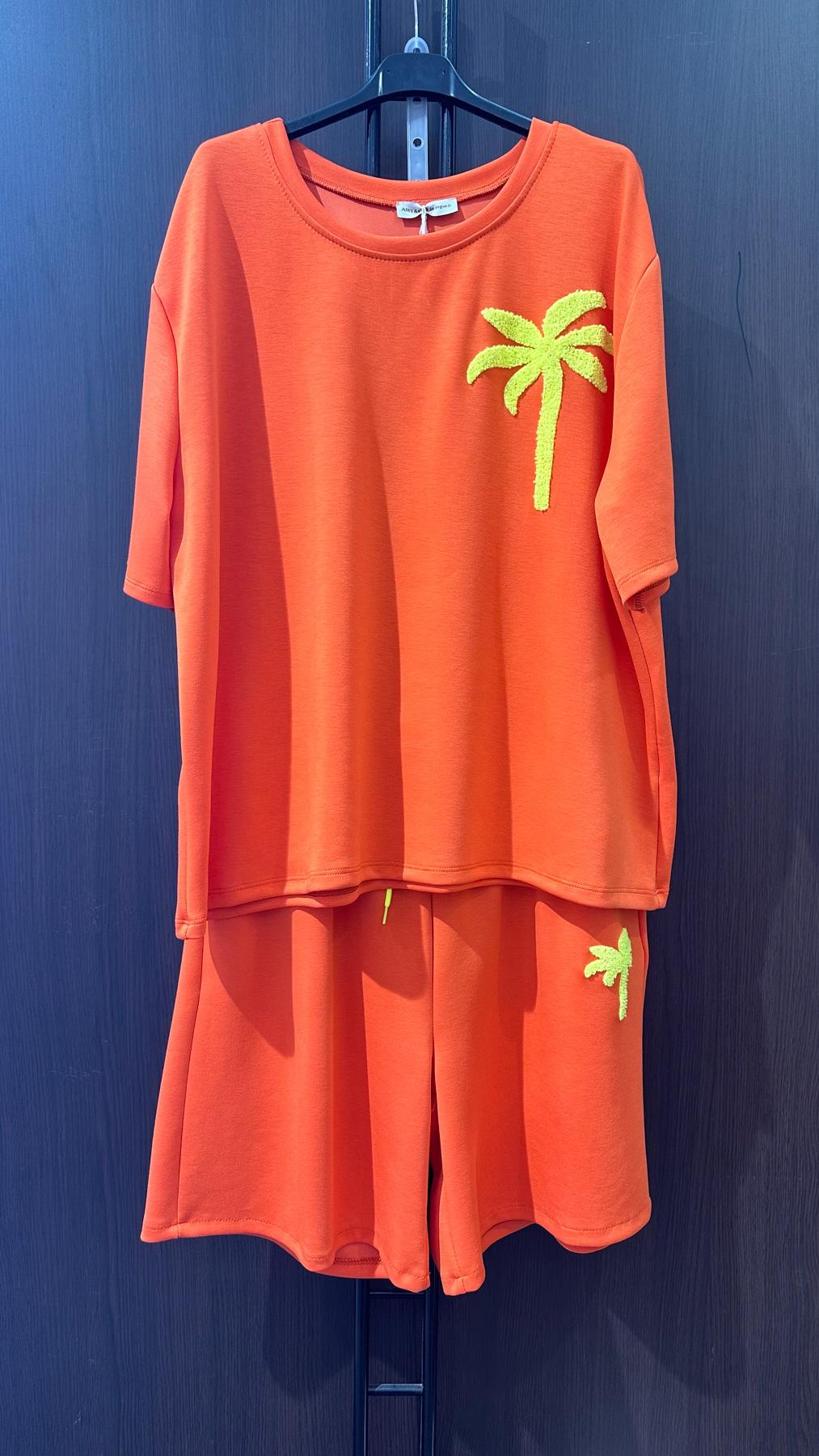 Sets Women Orange Amy&Clo in vogue AC6762 SET #c Efashion Paris