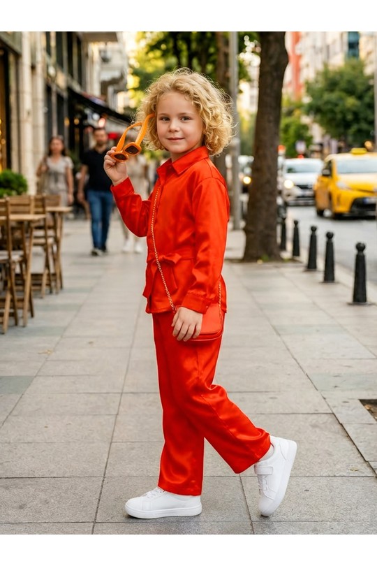 Conjuntos Niño y bébé  Orange CHICAPRIE 22F109 Efashion Paris