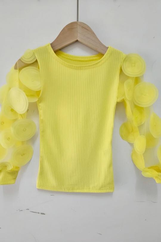 Hauts Enfant & Bébé  Jaune CHICAPRIE 24F022 Efashion Paris