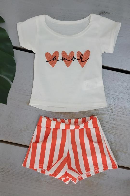 Conjuntos & Bodies Niño y bébé  Orange CHICAPRIE BB BASIC Efashion Paris