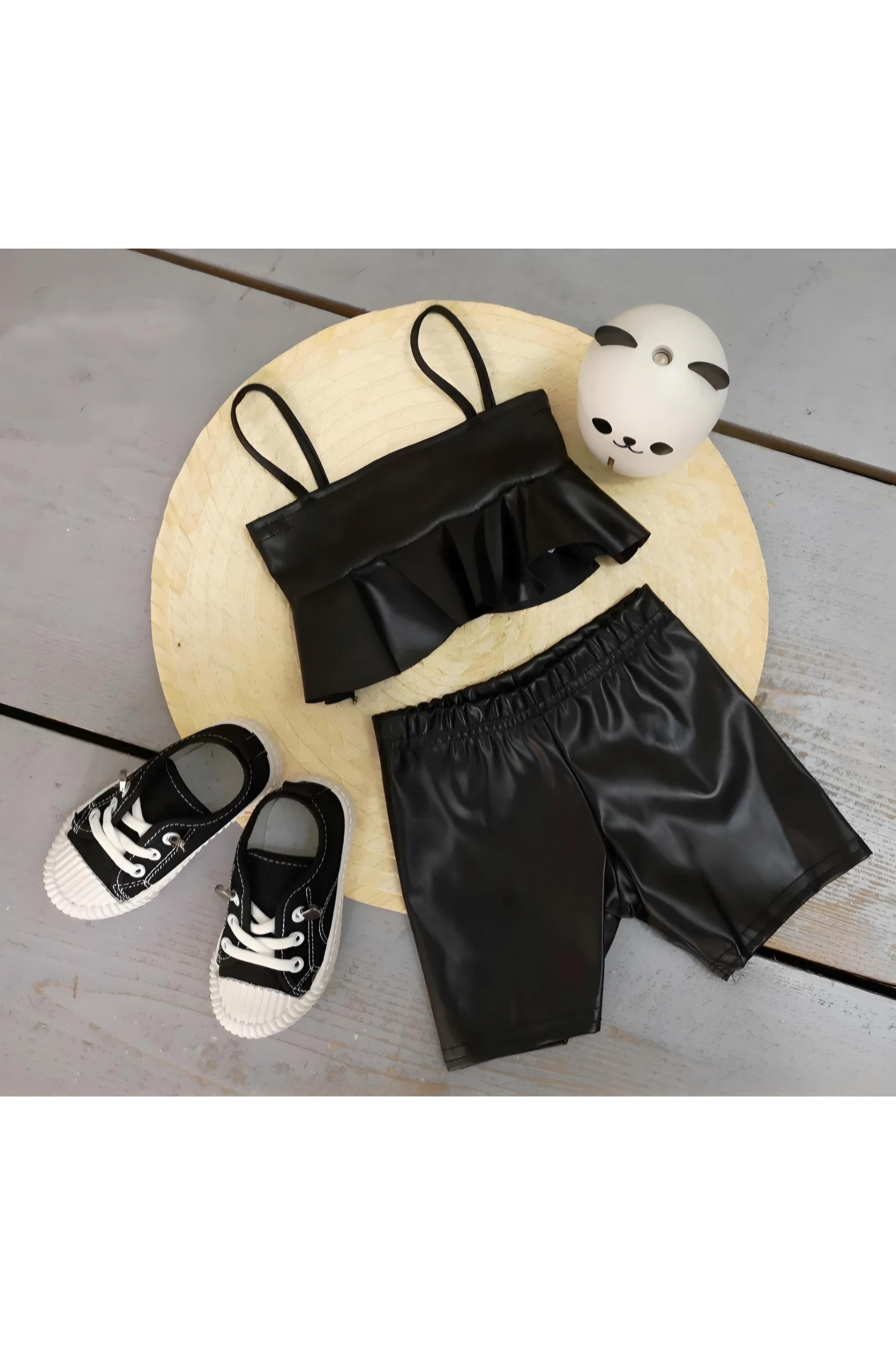 Conjuntos & Bodies Niño y bébé  Black CHICAPRIE BB YONI #c Efashion Paris